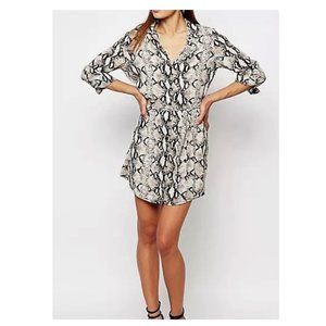 INC International Concepts Shirtdress in Subtle Snake Petite Sz MP NWT